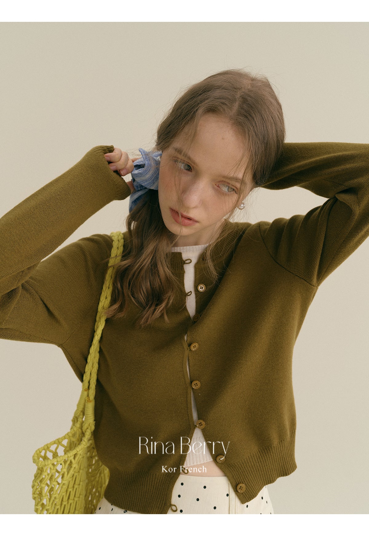 Button-Up Gap-Front Knit Cardigan