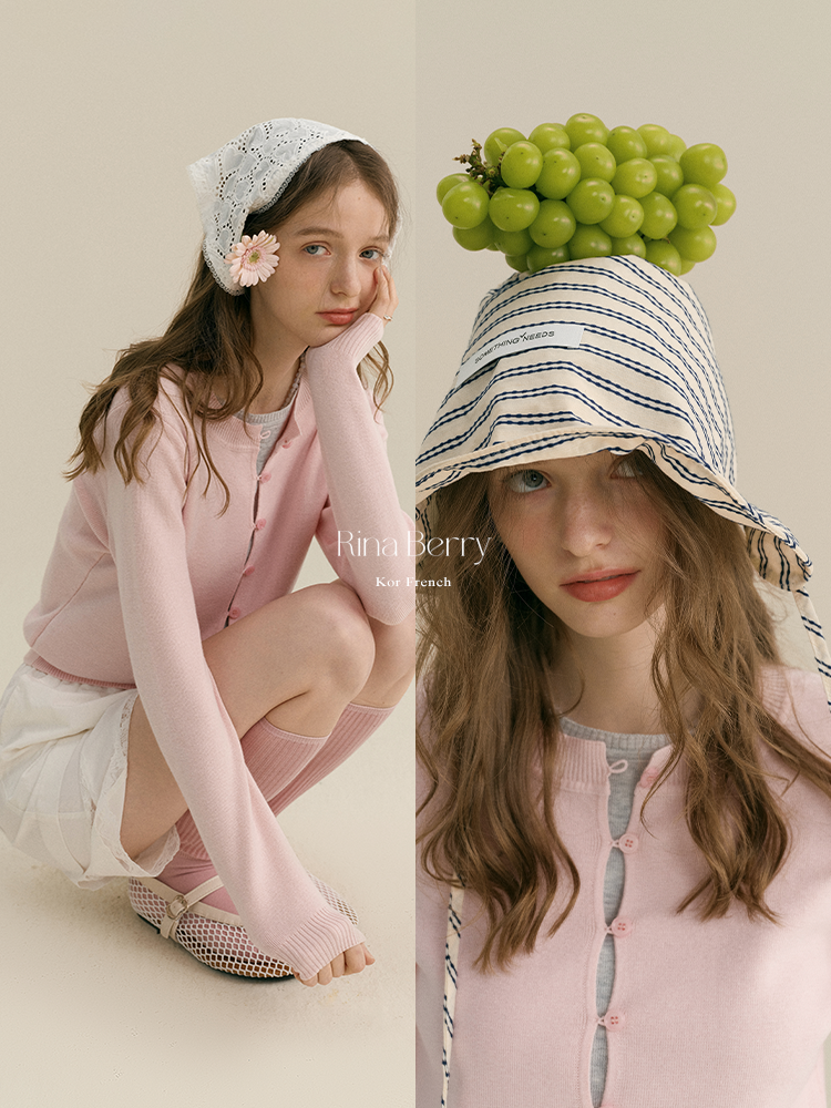 Button-Up Gap-Front Knit Cardigan