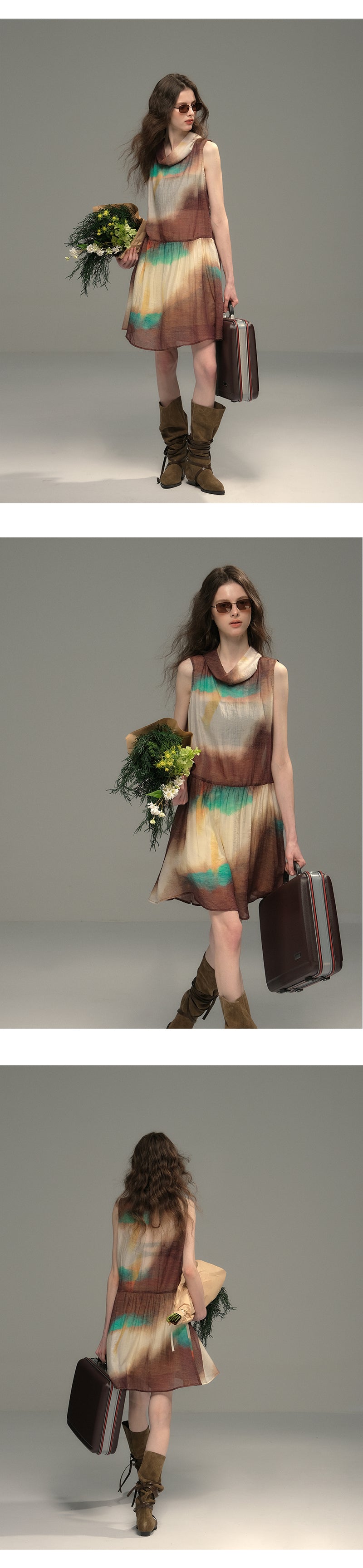 Translucent Gradient Sleeveless Dress
