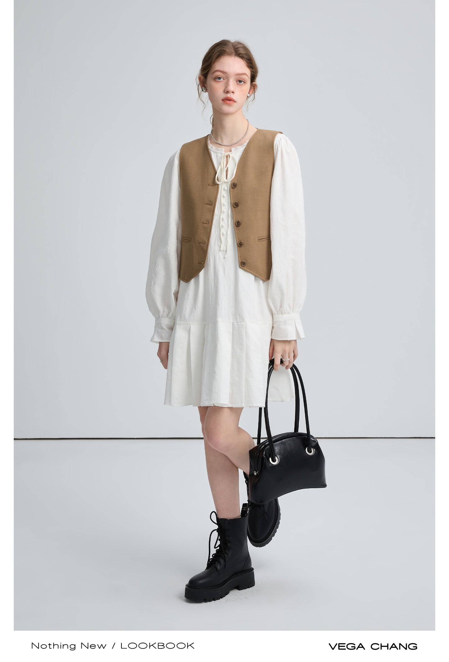 Adjustable Belted Waistcoat With Wide Armholes