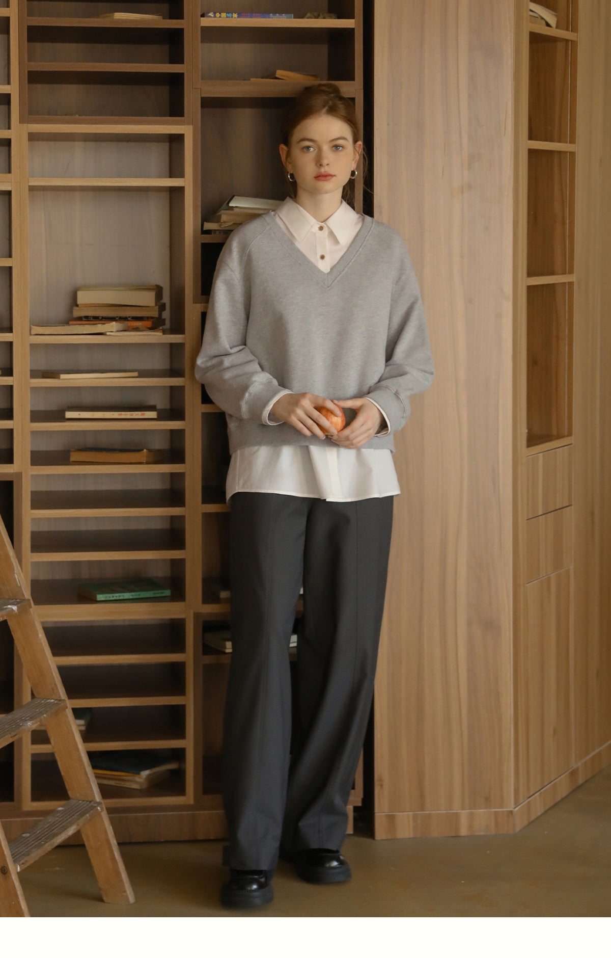 Belted Hem Center Seam Trousers