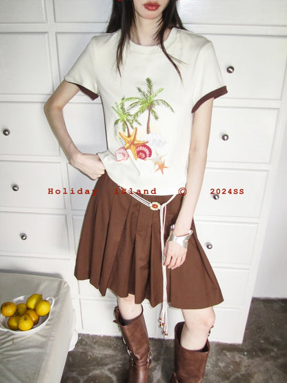 Pleated Midi Skirt In Deep Colors