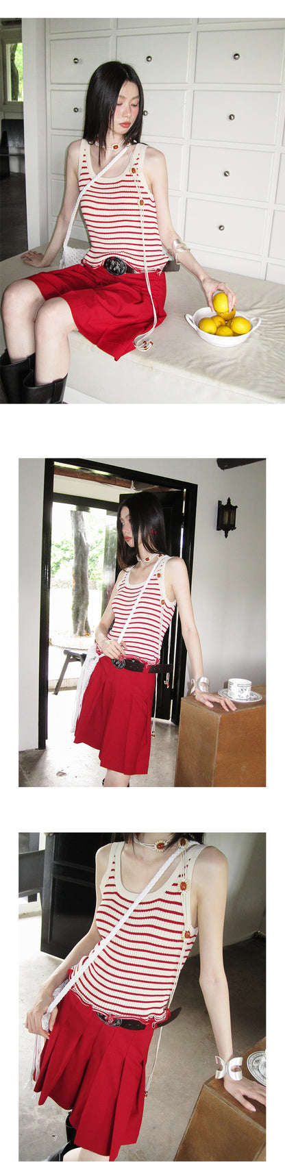 Pleated Midi Skirt In Deep Colors