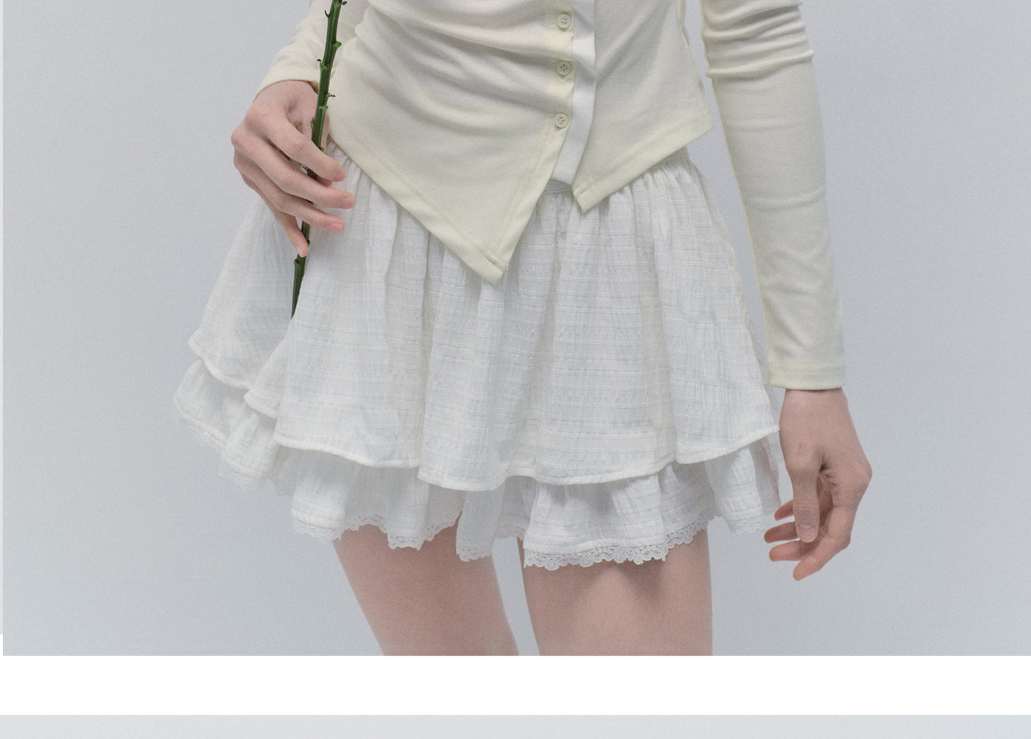 Asymmetric Wave-Front Ballet Neck Top