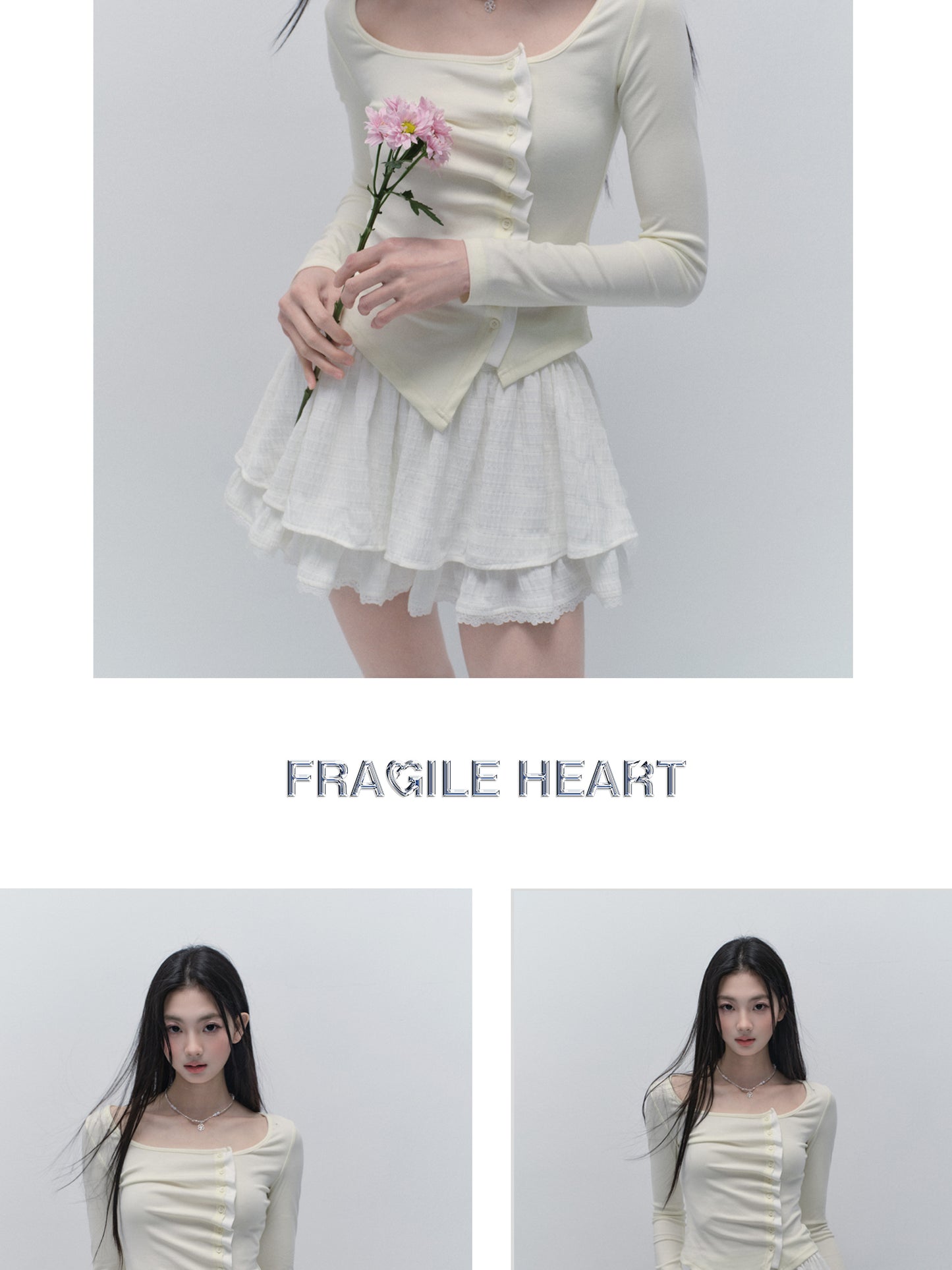 Asymmetric Wave-Front Ballet Neck Top