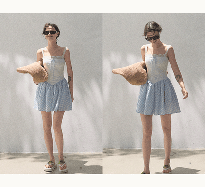 Lace Strap Dress In 2 Lengths
