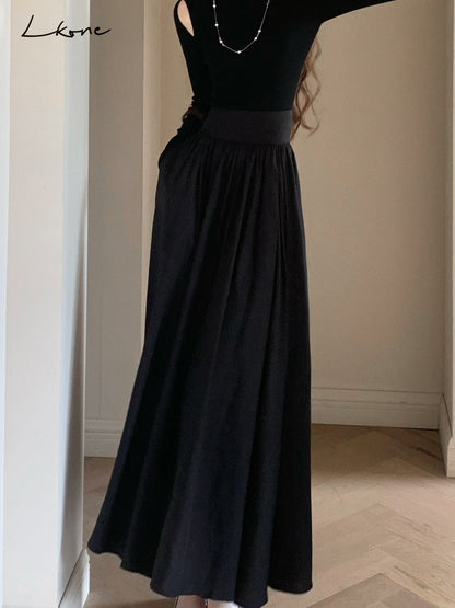 Hepburn-Inspired Cold Shoulder Maxi Dress