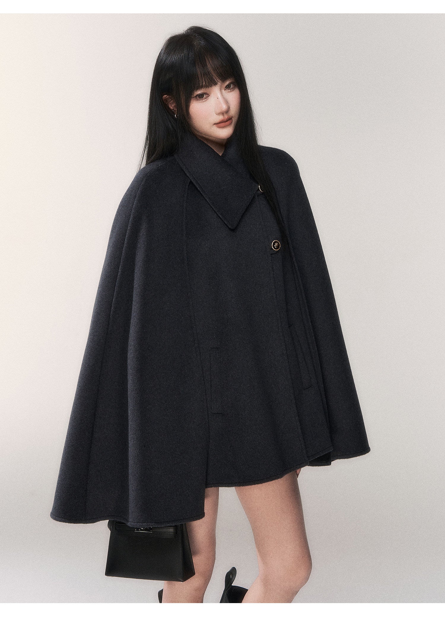 Double-Faced Wool Cape Coat – MILL MINORITY