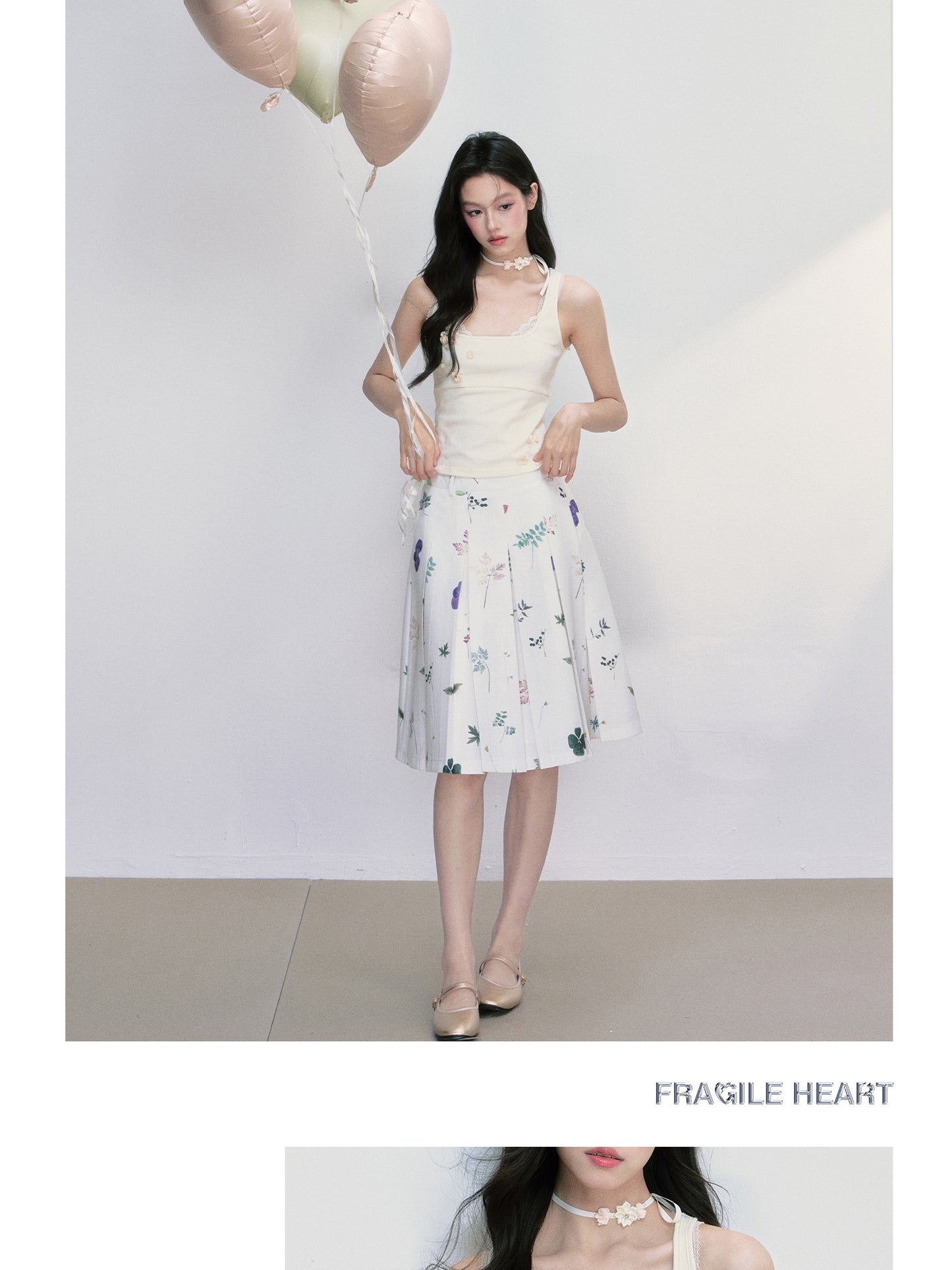 Sleeveless Top With Flower Embellishments