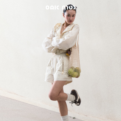 Zip-Up Top With Two Sleeve Options & Skirt Or Shorts