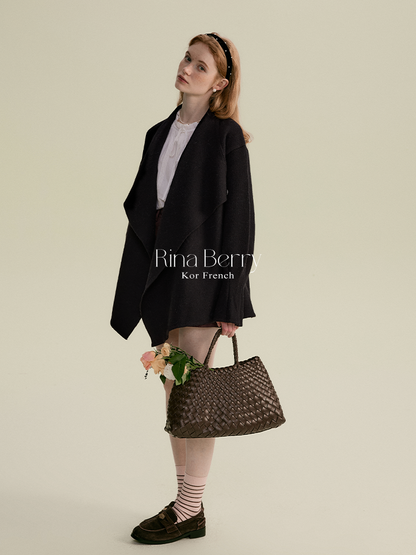 Short Coat With Large Lapels