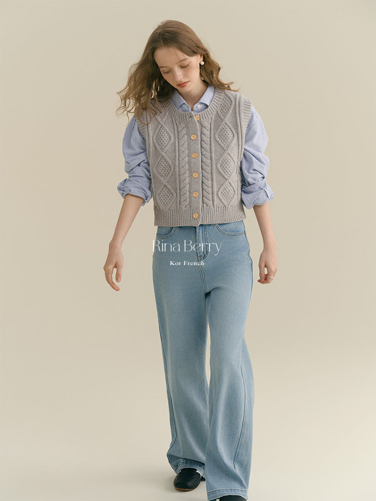 Striped Drop Shoulder Button-Down Shirt