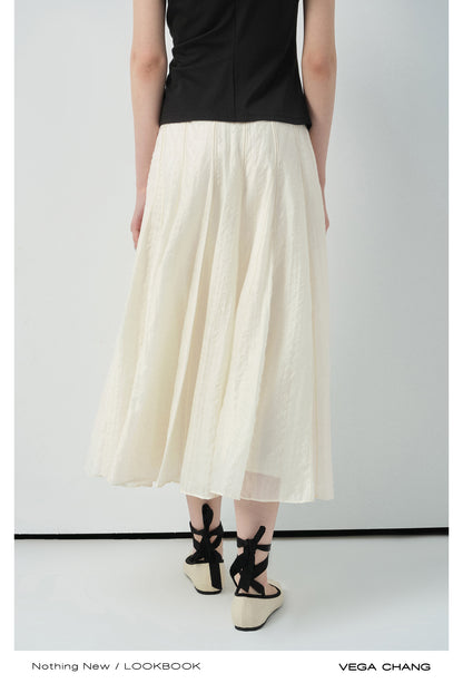 High Waist Skirt In Lyocell-Nylon Blend