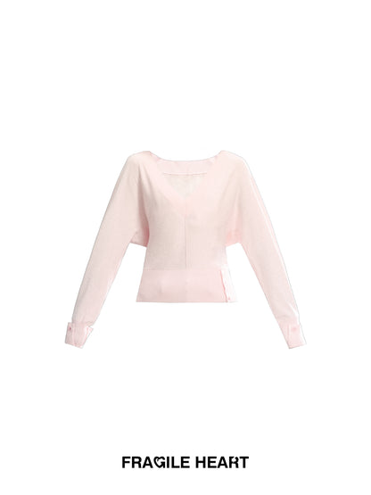 Batwing Sleeve V-Neck Top & Cami Top