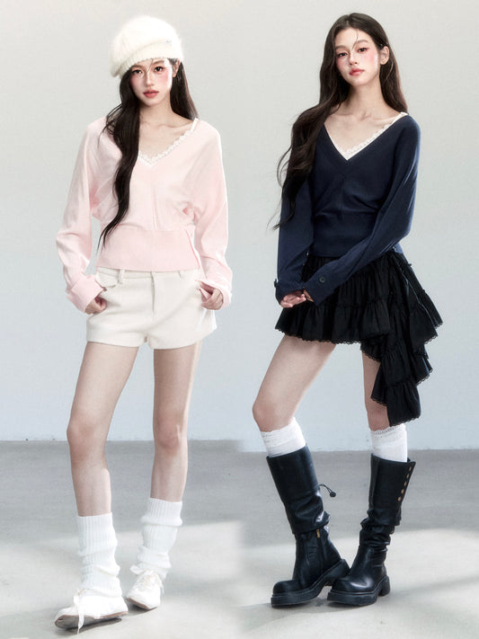 Batwing Sleeve V-Neck Top & Cami Top