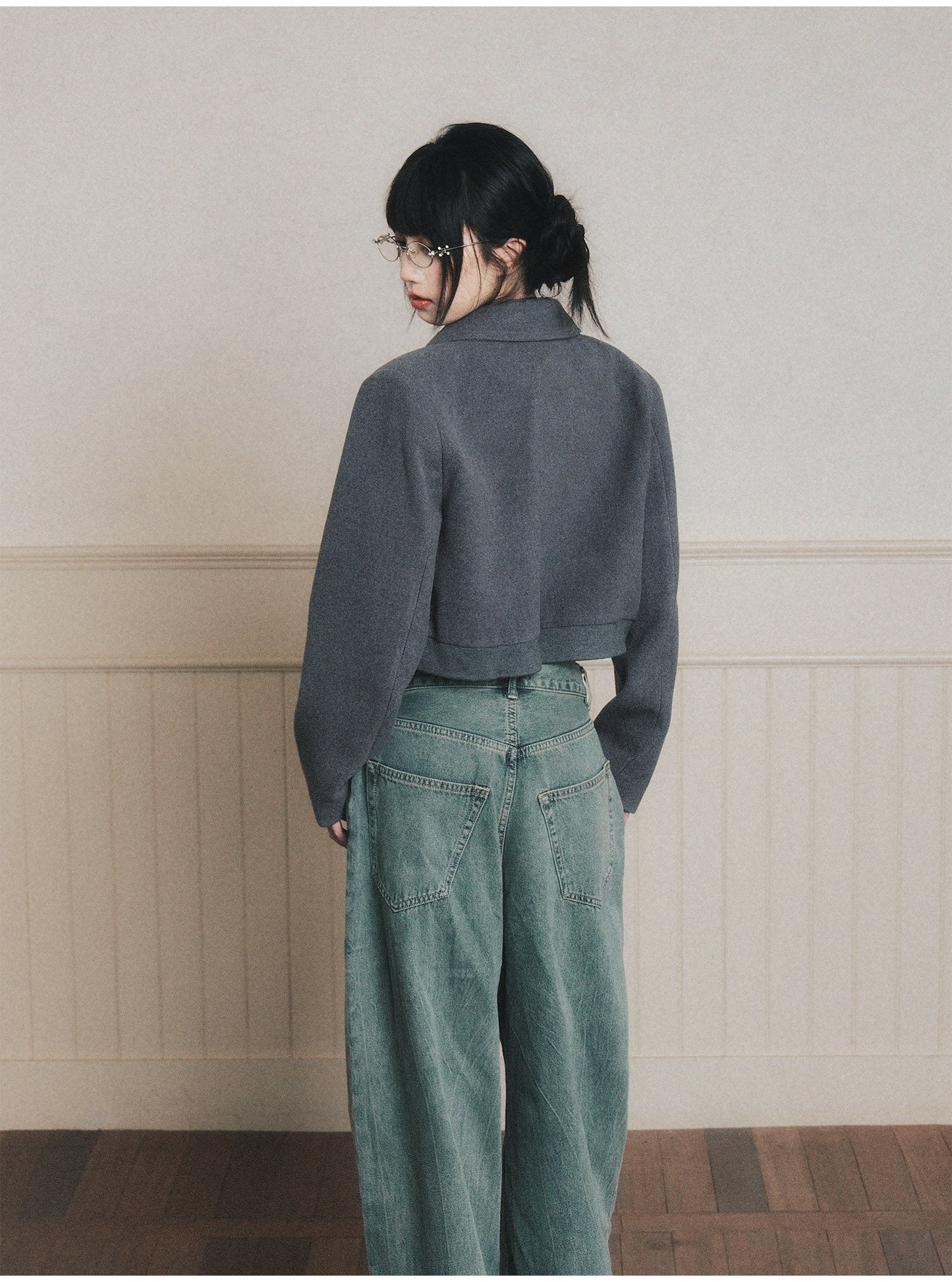 Structured Cropped Zip Jacket