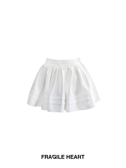 Cuffed Sleeve Ruffle Neck Cardigan & Skirt