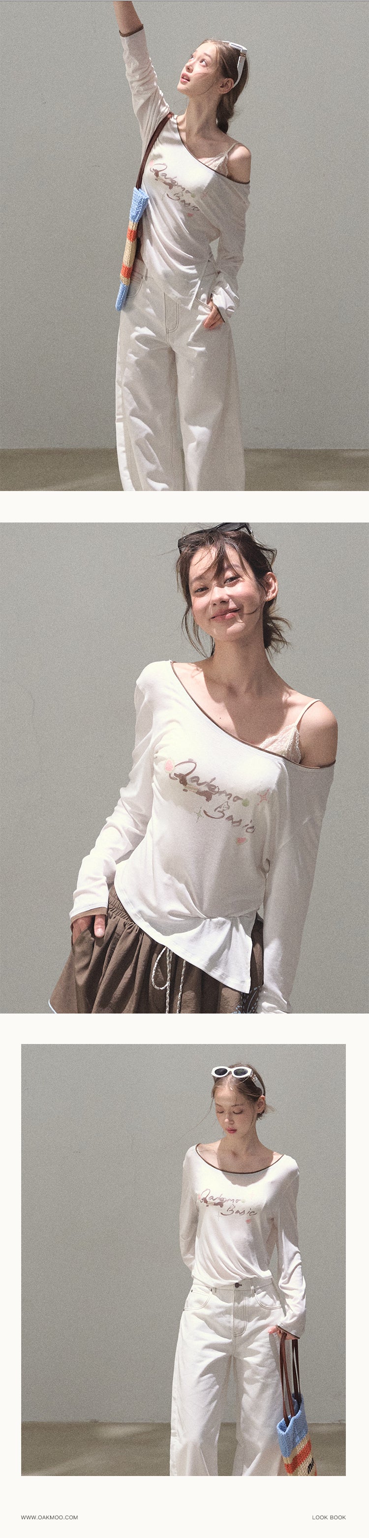 Side Slit Wide Neck Printed Tee