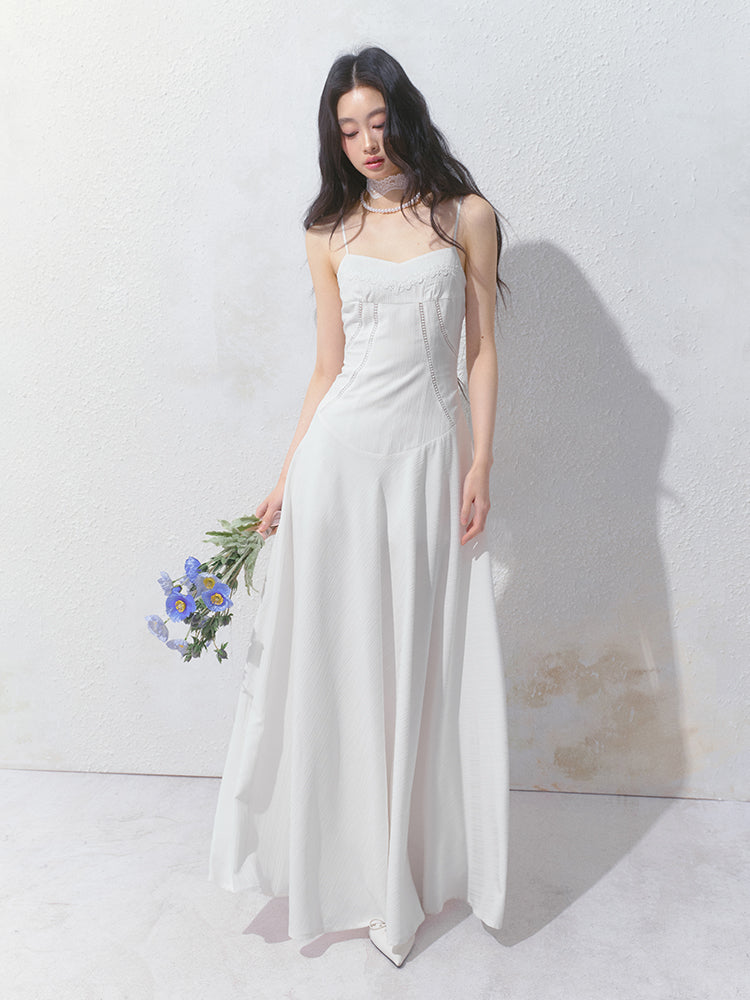 Flowy Embroidered Dress & Slim Fit Sheer Shirt
