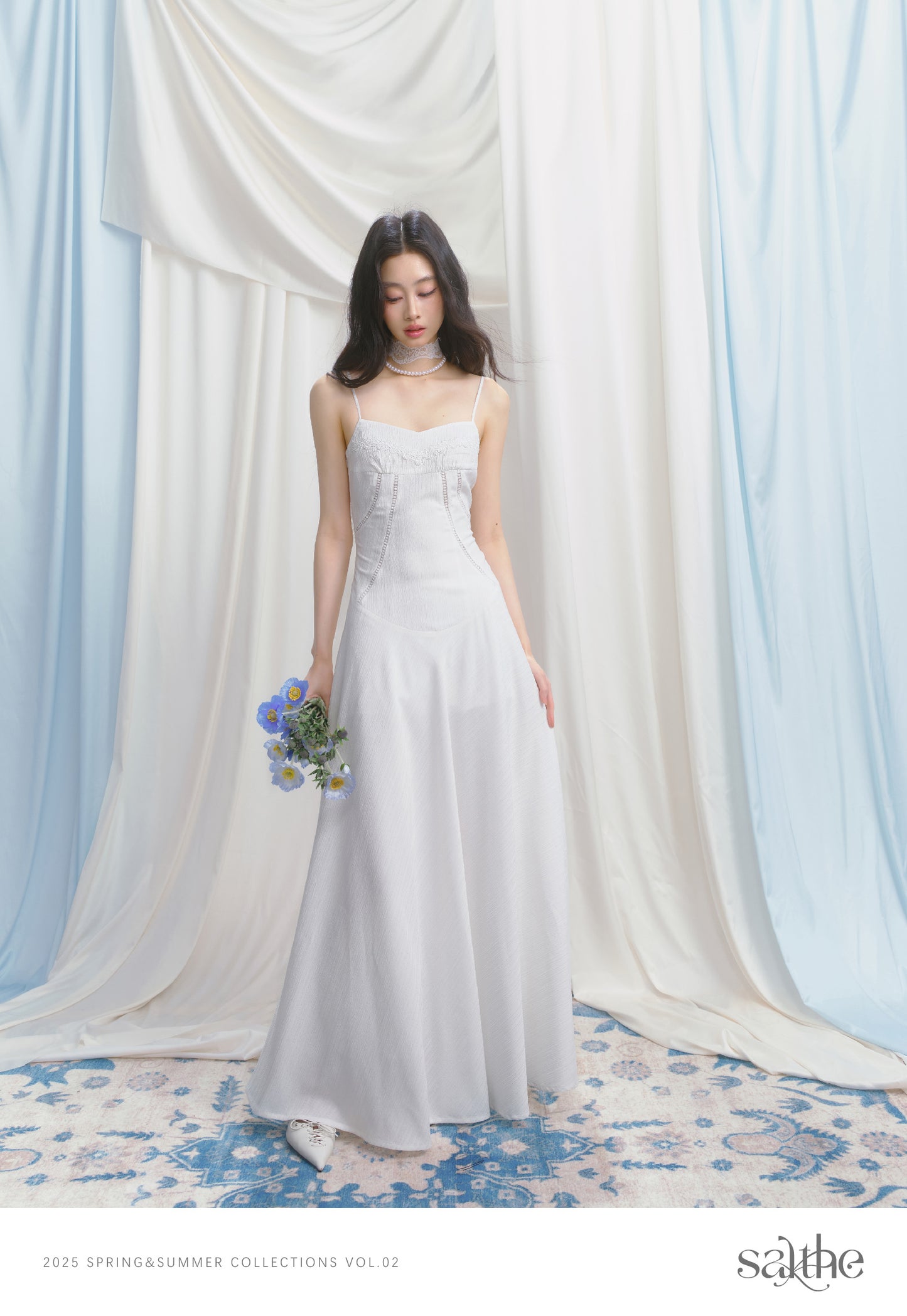 Flowy Embroidered Dress & Slim Fit Sheer Shirt