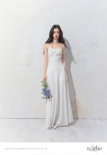 Flowy Embroidered Dress & Slim Fit Sheer Shirt