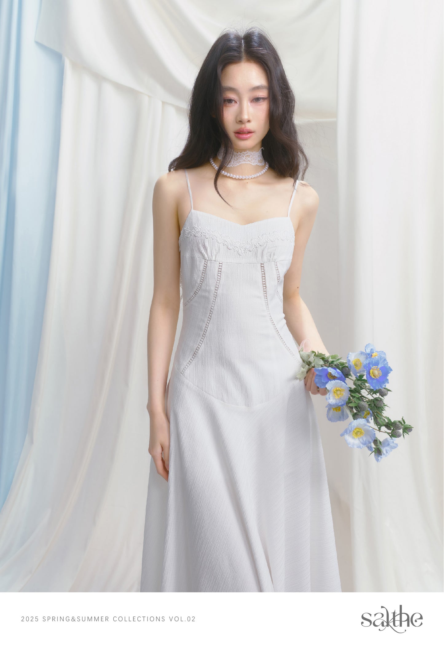 Flowy Embroidered Dress & Slim Fit Sheer Shirt