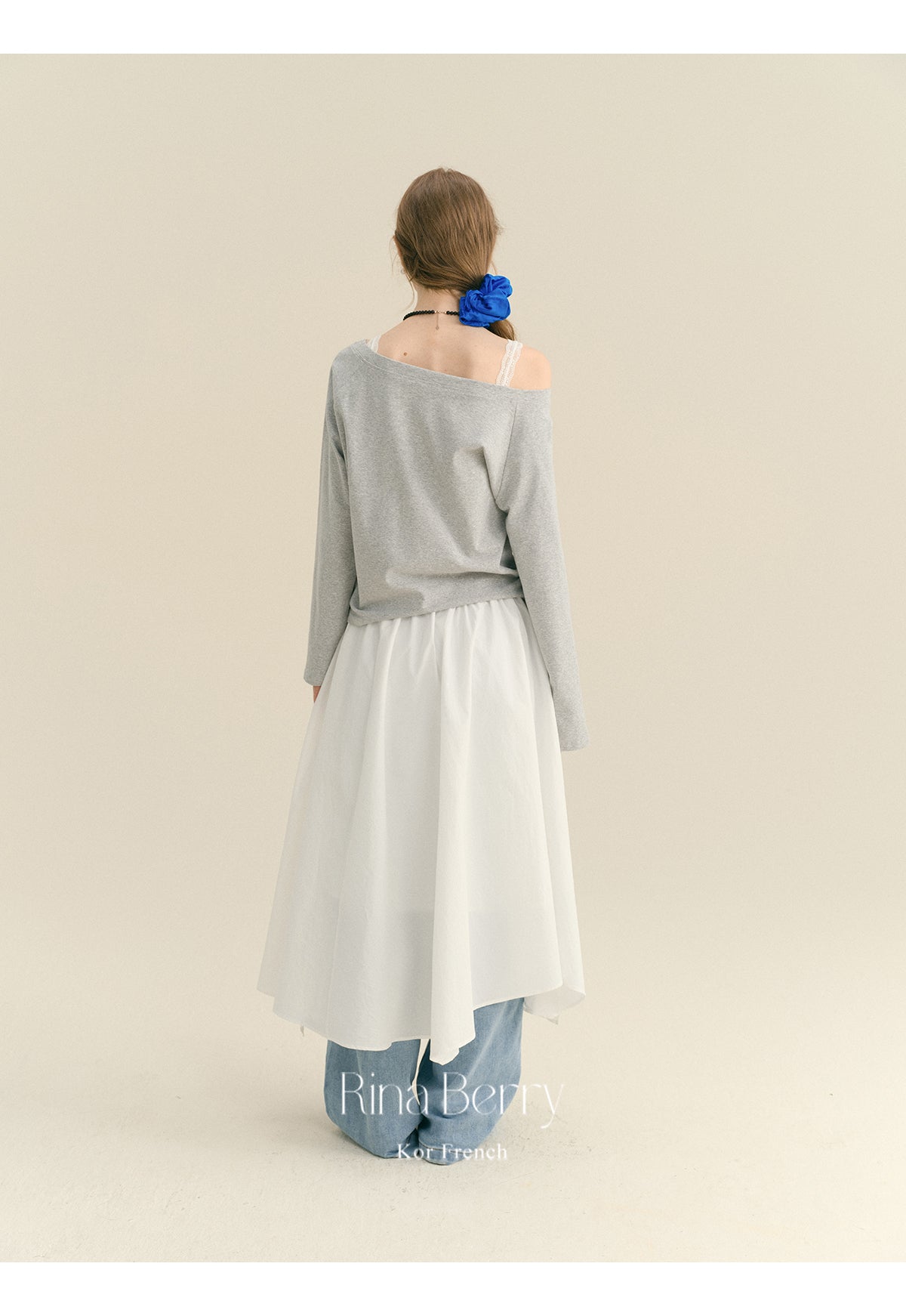 Basic Cotton Pullover With Wide Neckline