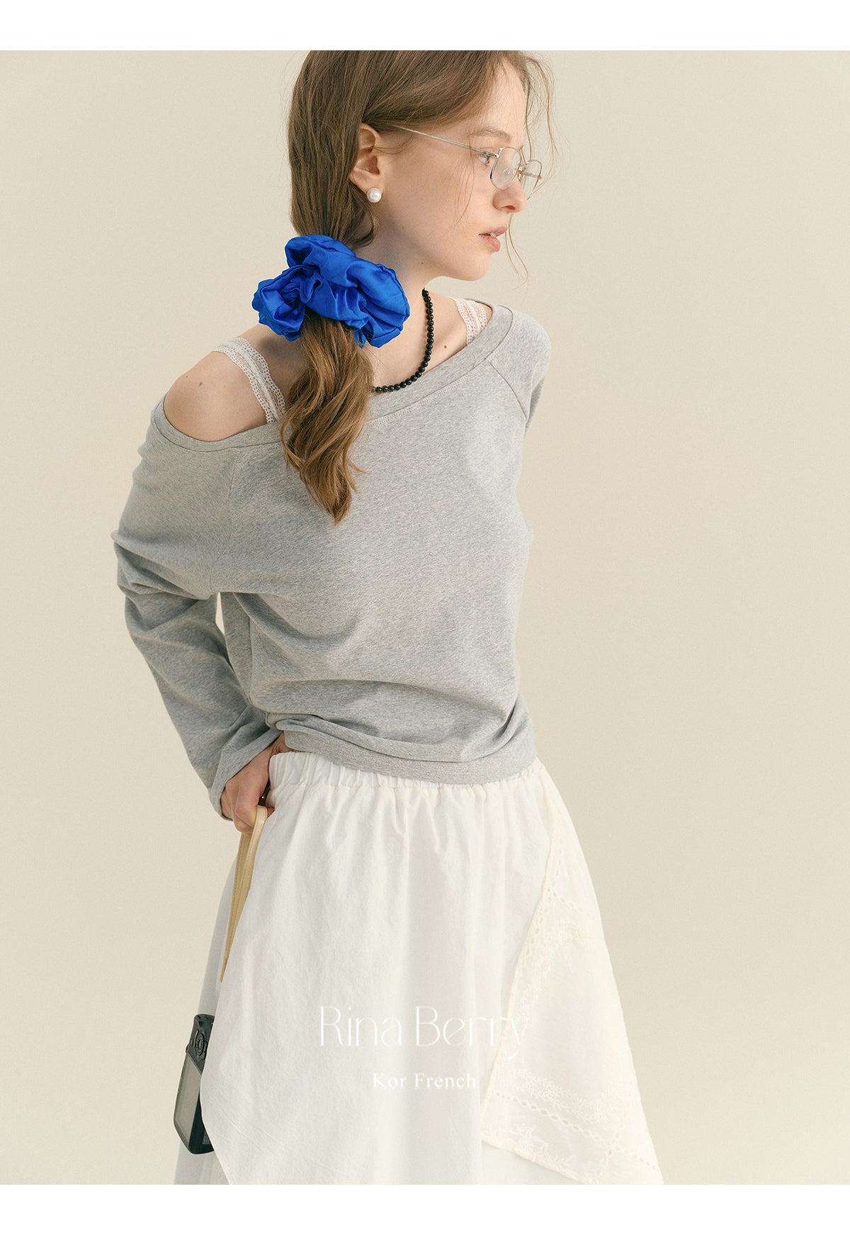 Basic Cotton Pullover With Wide Neckline