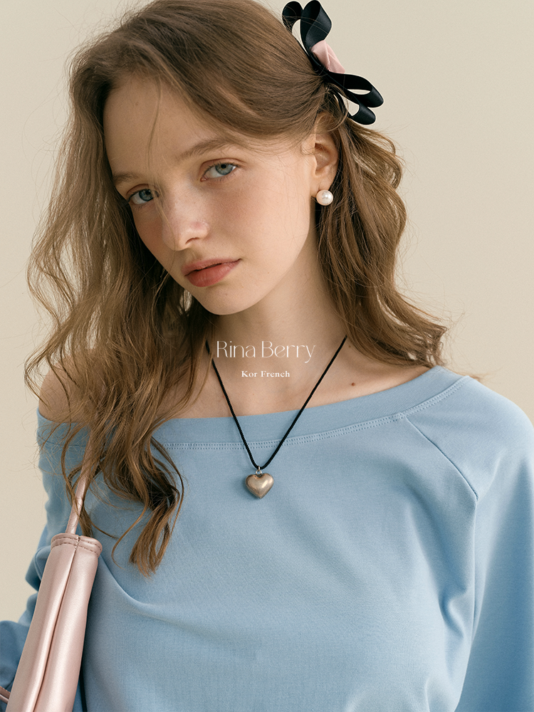 Basic Cotton Pullover With Wide Neckline