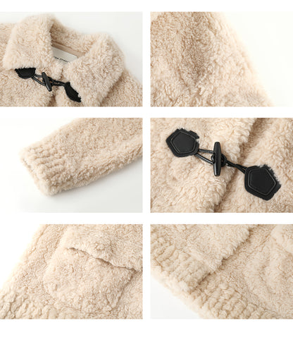 Relaxed Fit Soft Faux Fur Toggle Jacket