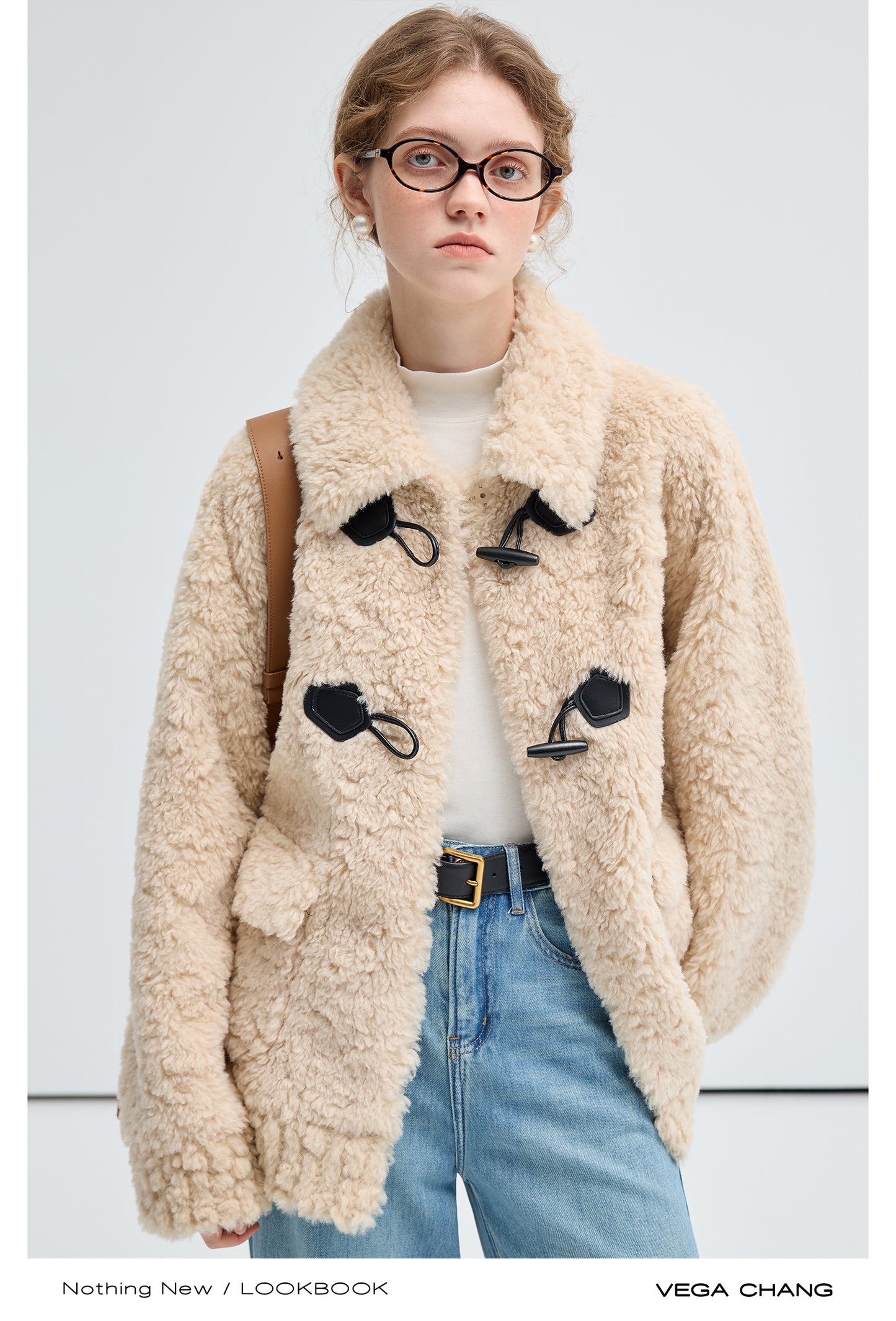 Relaxed Fit Soft Faux Fur Toggle Jacket