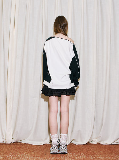 Sporty Sweet Wide Neck Top