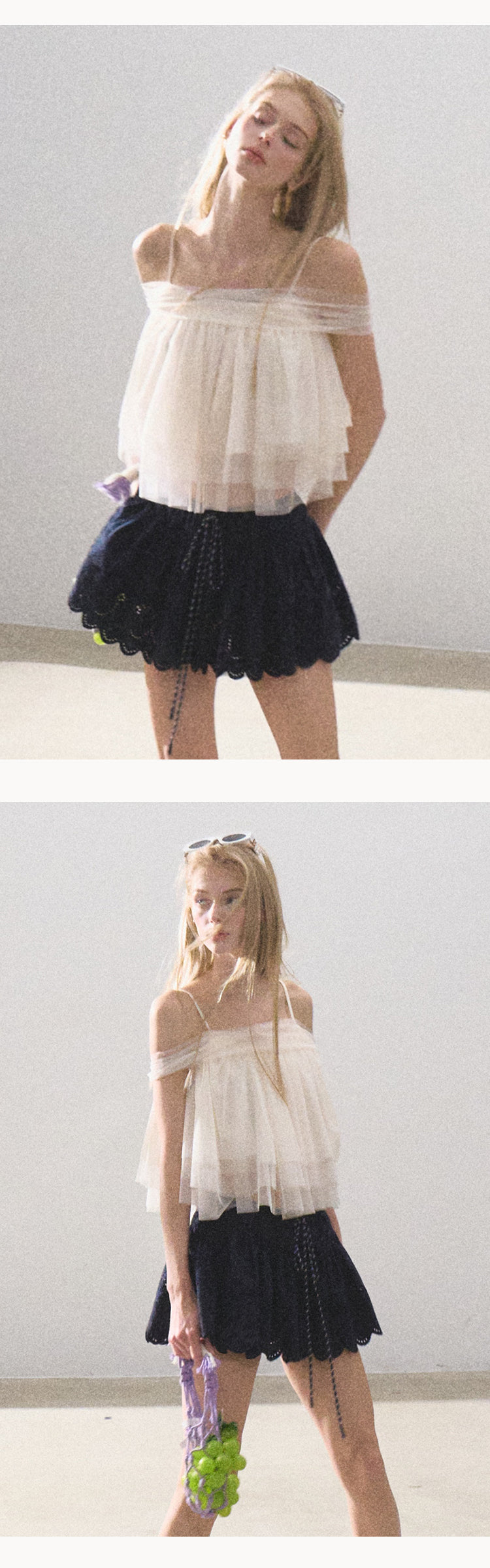 Stretch Tulle Camisole Top