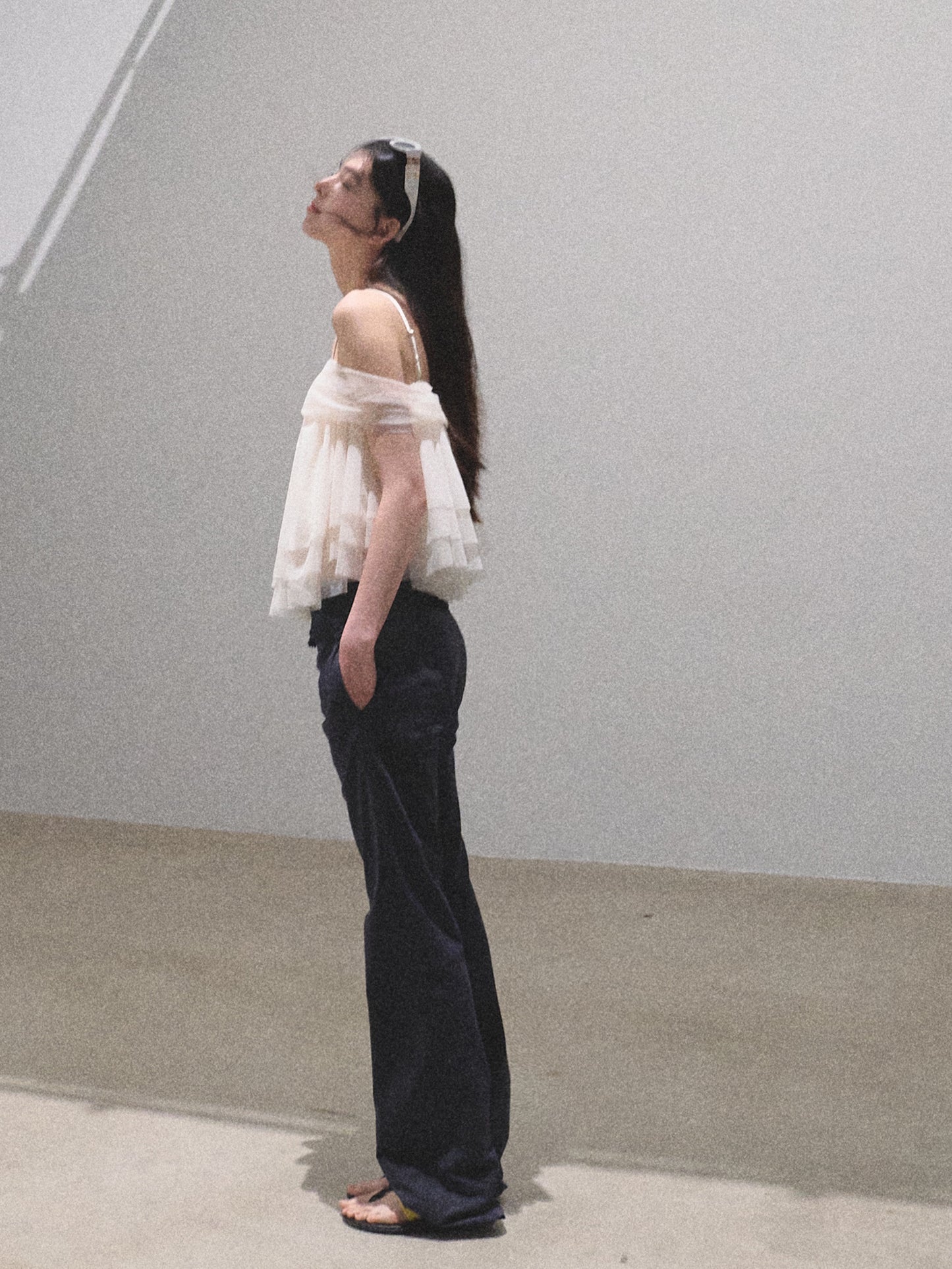 Stretch Tulle Camisole Top