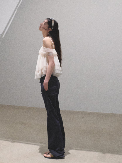 Stretch Tulle Camisole Top