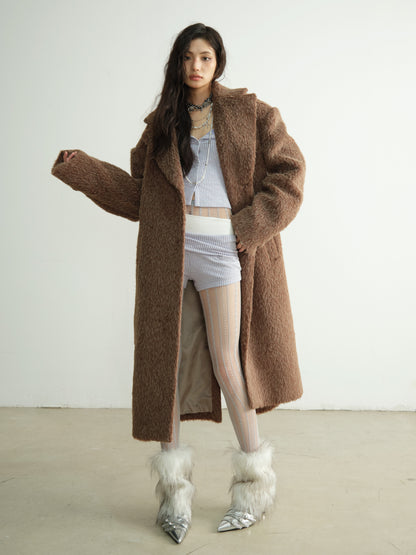 Buttoned Light Rib Knit Top And Shorts Set
