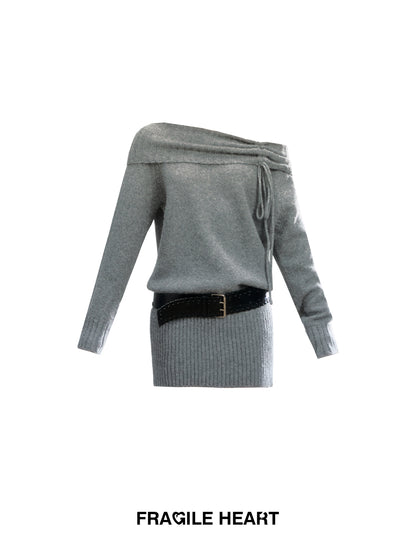 One-Shoulder Knit Bodycon Dress