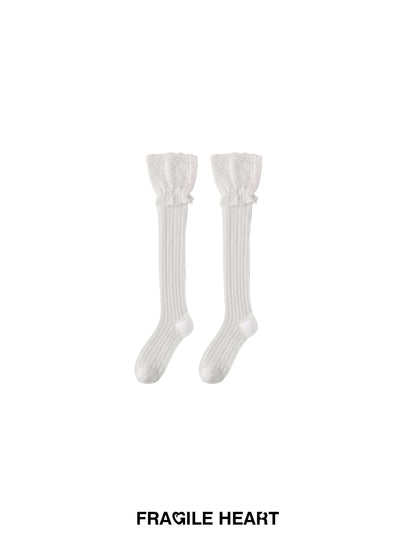 Delicate Striped Lace Socks