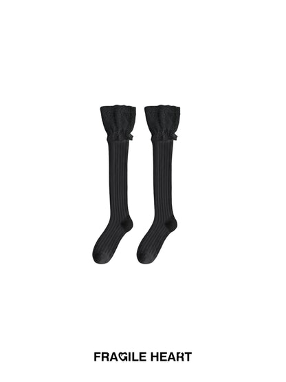 Delicate Striped Lace Socks