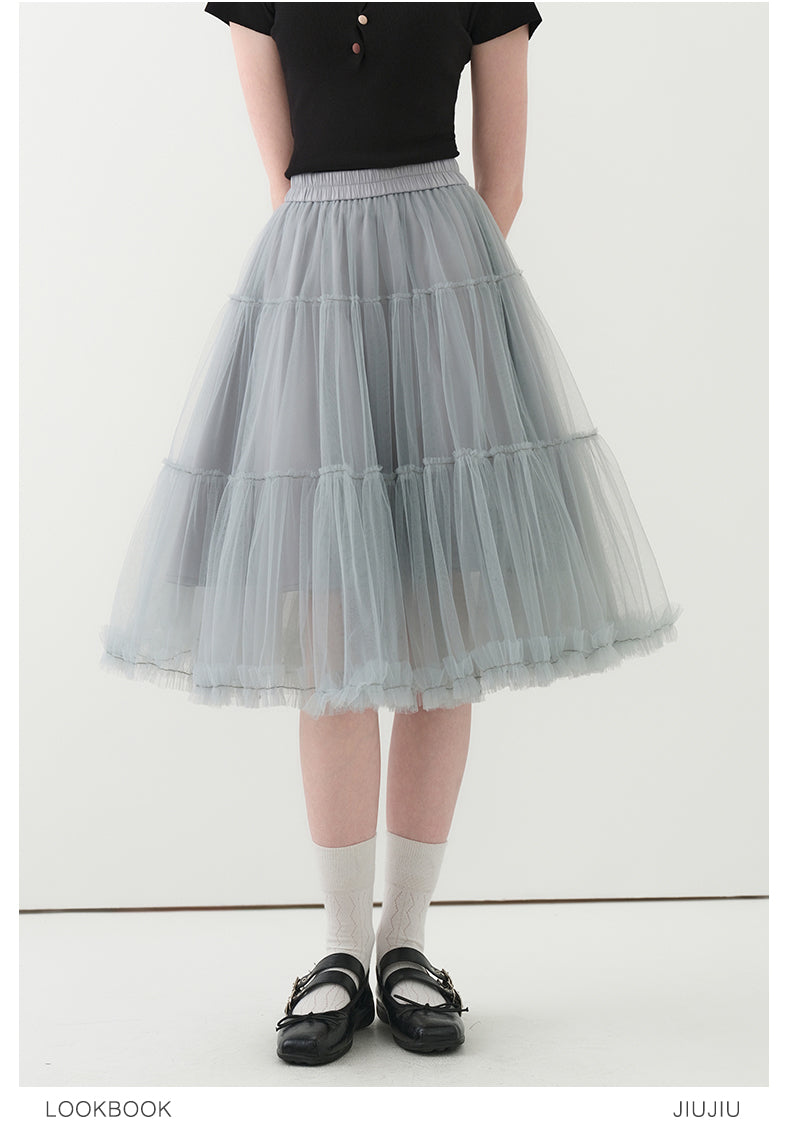 Voluminous A-Line Tulle Skirt