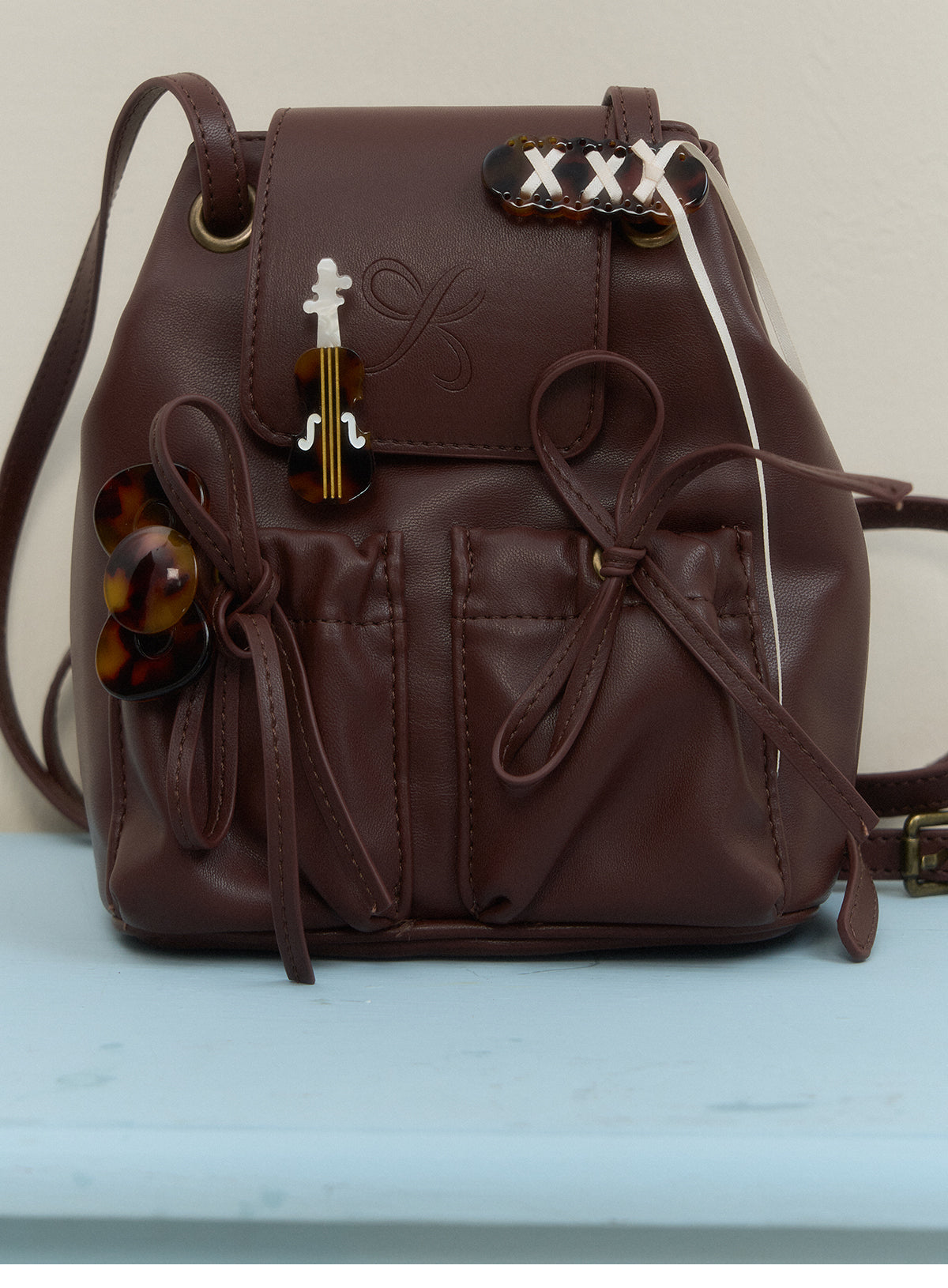 Faux Leather Backpack In 3 Colors