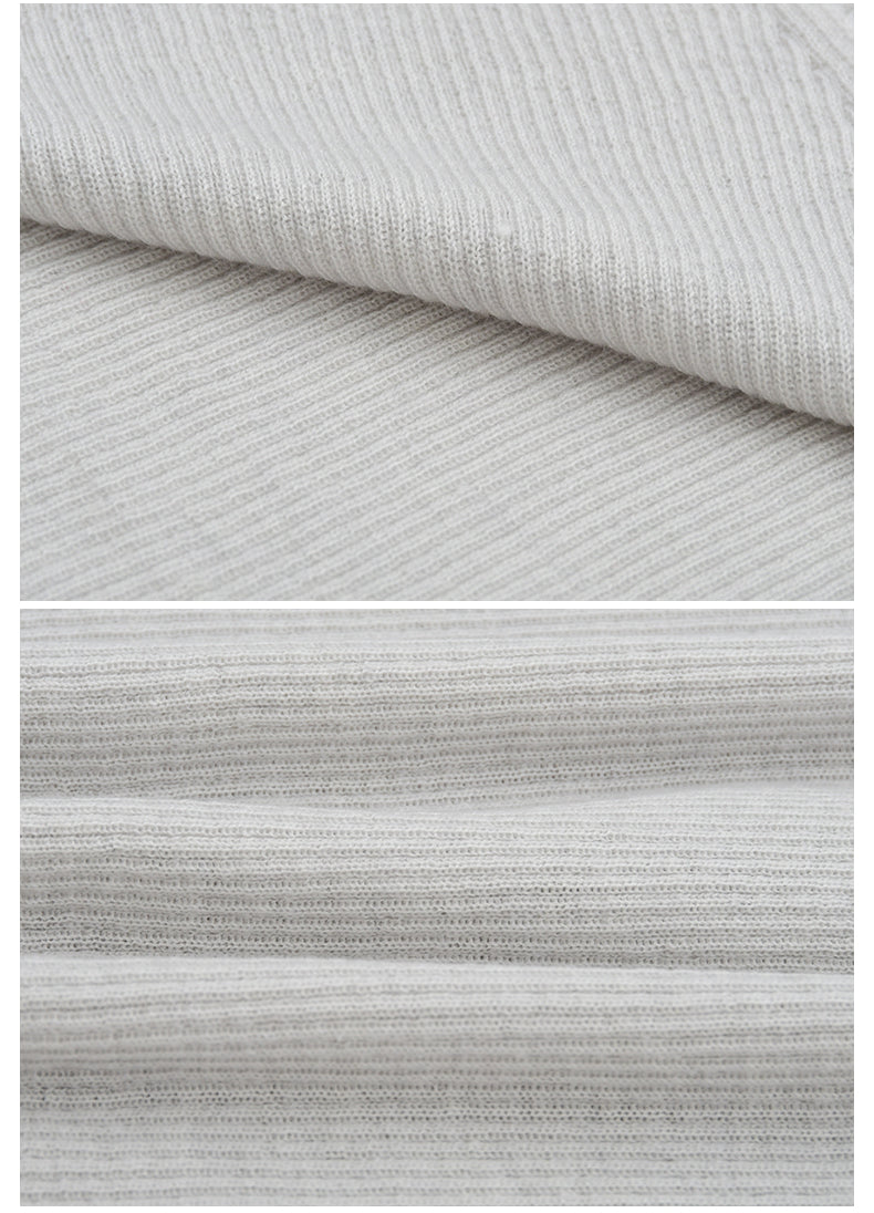 Lightweight Half Sleeve Wool Blend Knit Top